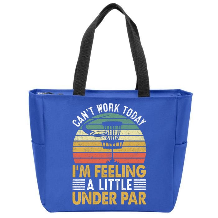 Vintage Disc Golf I'm Feeling A Little Under Par Golfing Basket Zip Tote Bag