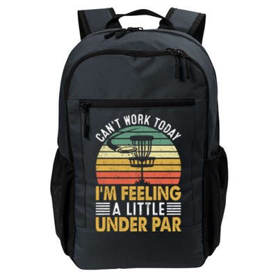 Vintage Disc Golf I'm Feeling A Little Under Par Golfing Basket Daily Commute Backpack