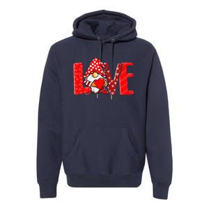 Valentines Day Gnome Love Funnys Love Premium Hoodie