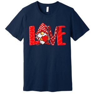 Valentines Day Gnome Love Funnys Love Premium T-Shirt