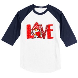 Valentines Day Gnome Love Funnys Love Baseball Sleeve Shirt