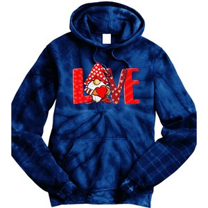 Valentines Day Gnome Love Funnys Love Tie Dye Hoodie