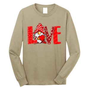 Valentines Day Gnome Love Funnys Love Long Sleeve Shirt