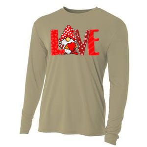 Valentines Day Gnome Love Funnys Love Cooling Performance Long Sleeve Crew