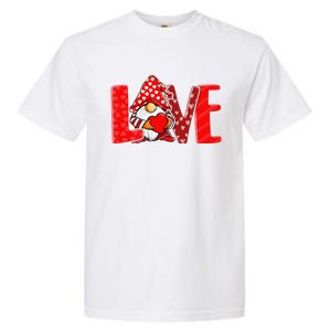 Valentines Day Gnome Love Funnys Love Garment-Dyed Heavyweight T-Shirt