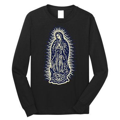 Virgen De Guadalupe. Mother Mary Virgin Mother. Christian. Long Sleeve Shirt