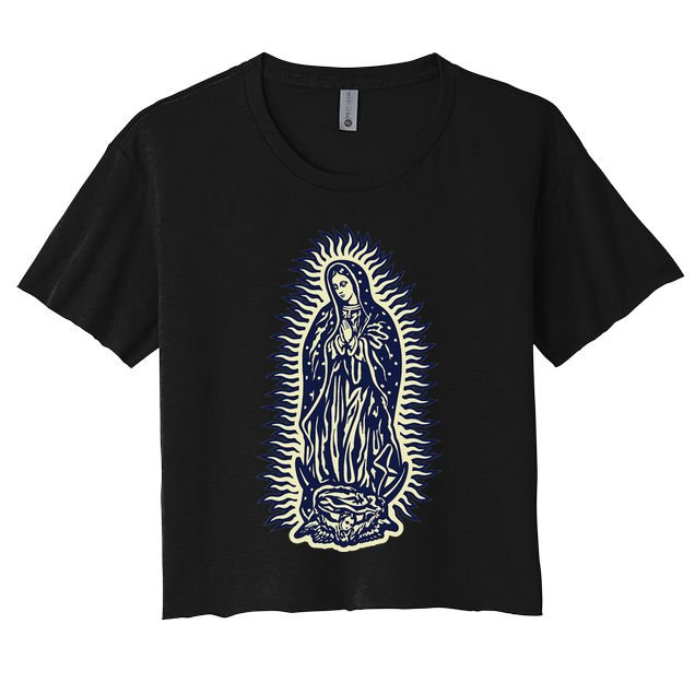 Virgen De Guadalupe. Mother Mary Virgin Mother. Christian. Crop Top