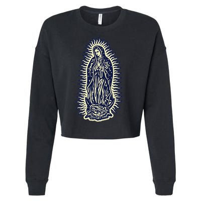 Virgen De Guadalupe. Mother Mary Virgin Mother. Christian. Cropped Pullover Crew