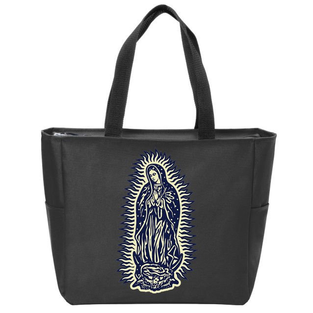 Virgen De Guadalupe. Mother Mary Virgin Mother. Christian. Zip Tote Bag