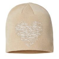 Valentines Day Graphic Cute Women Distressed Heart Red Sustainable Beanie