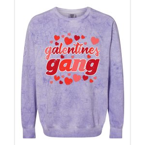 Valentines Day Galentines Gang Funny Valentine Colorblast Crewneck Sweatshirt