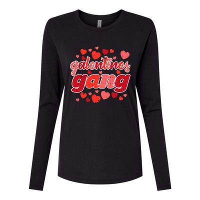 Valentines Day Galentines Gang Funny Valentine Womens Cotton Relaxed Long Sleeve T-Shirt