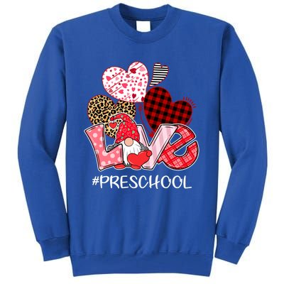 Valentine's Day Gnome Love Preschool Teacher Funny Funny Gift Cool Gift Tall Sweatshirt