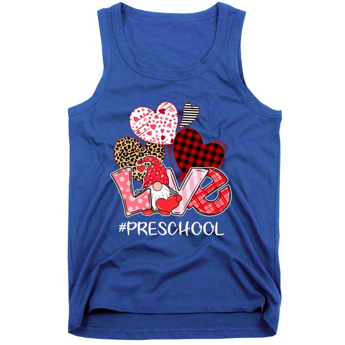 Valentine's Day Gnome Love Preschool Teacher Funny Funny Gift Cool Gift Tank Top