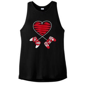 Valentines Day Gamer Shirt Controller Kids Boys Valentine Ladies PosiCharge Tri-Blend Wicking Tank