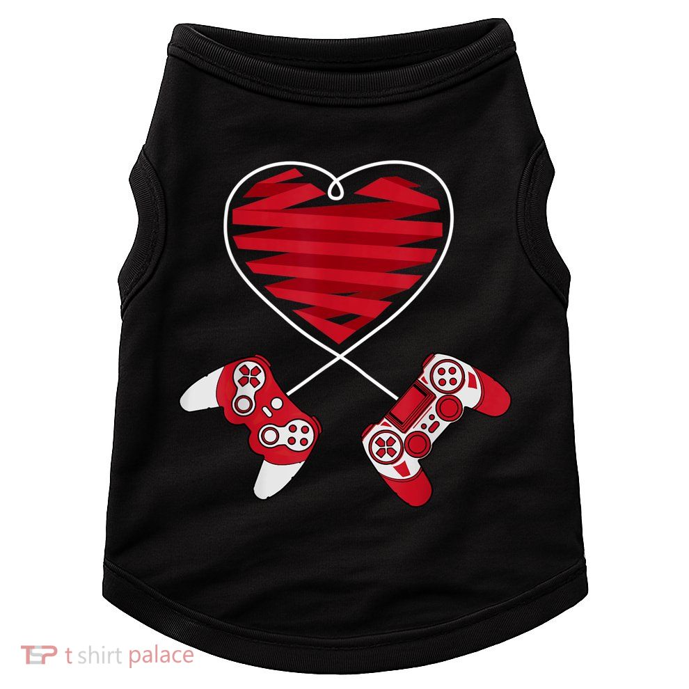 Valentines Day Gamer Shirt Controller Kids Boys Valentine Doggie Tank