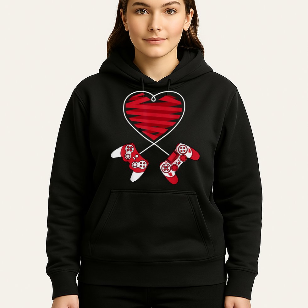 Valentines Day Gamer Shirt Controller Kids Boys Valentine Hoodie