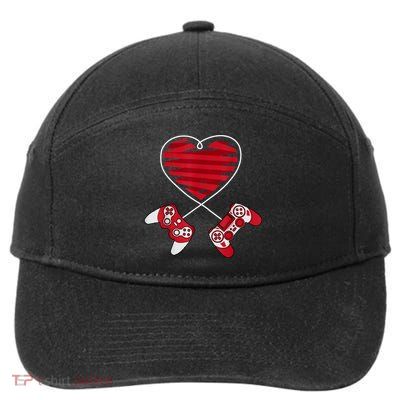 Valentines Day Gamer Shirt Controller Kids Boys Valentine 7-Panel Snapback Hat
