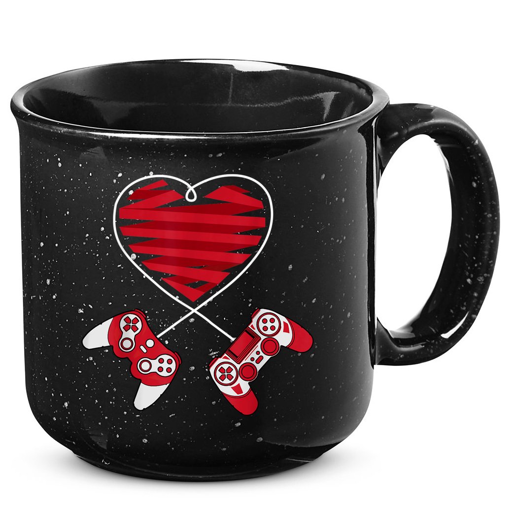 Valentines Day Gamer Shirt Controller Kids Boys Valentine 15oz Campfire Ceramic Mug