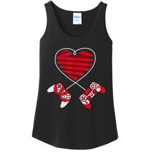 Valentines Day Gamer Shirt Controller Kids Boys Valentine Ladies Essential Tank