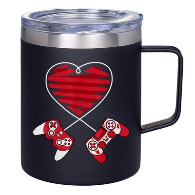 Valentines Day Gamer Shirt Controller Kids Boys Valentine 12oz Stainless Steel Coffee Mug