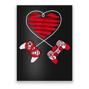 Valentines Day Gamer Shirt Controller Kids Boys Valentine Poster