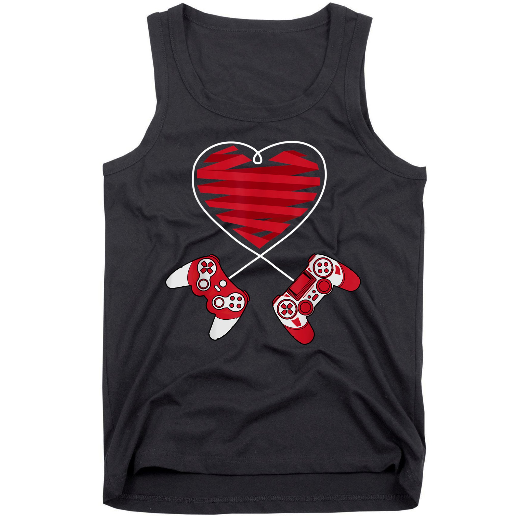 Valentines Day Gamer Shirt Controller Kids Boys Valentine Tank Top