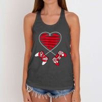 Valentines Day Gamer Shirt Controller Kids Boys Valentine Women's Knotted Racerback Tank