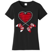 Valentines Day Gamer Shirt Controller Kids Boys Valentine Women's T-Shirt