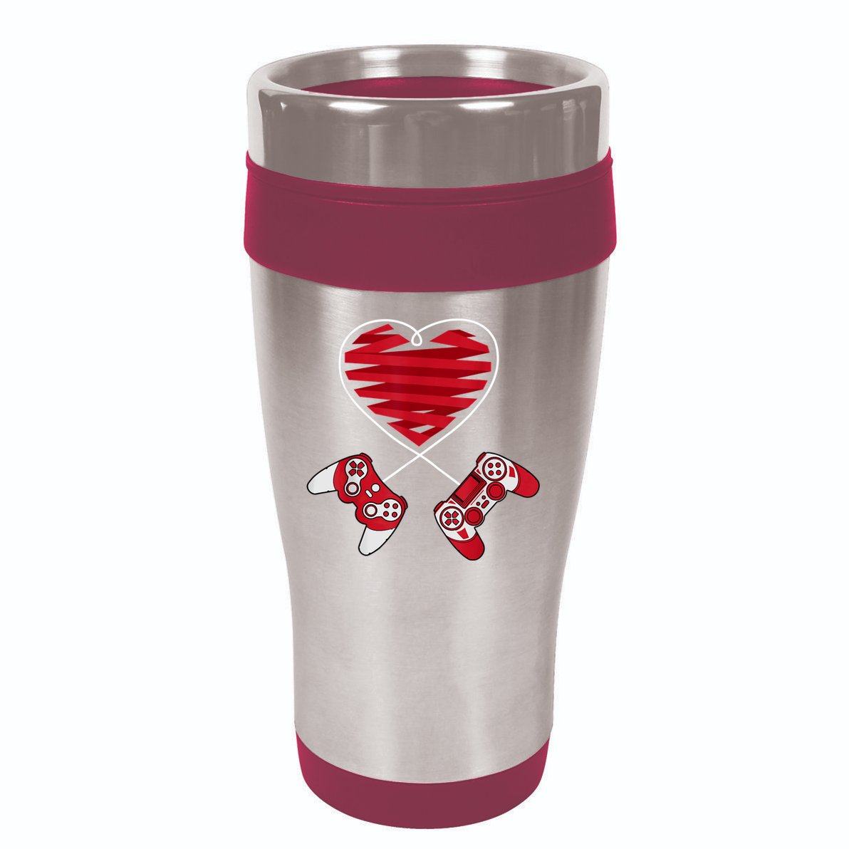 Valentines Day Gamer Shirt Controller Kids Boys Valentine 16oz Travel Tumbler