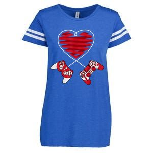 Valentines Day Gamer Shirt Controller Kids Boys Valentine Enza Ladies Jersey Football T-Shirt