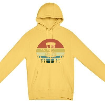 Vintage Disc Golf Frisbee Golf Golfing Basket Premium Pullover Hoodie