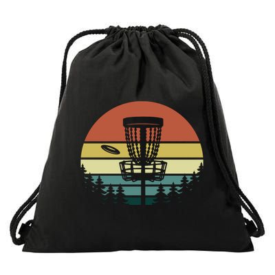 Vintage Disc Golf Frisbee Golf Golfing Basket Drawstring Bag