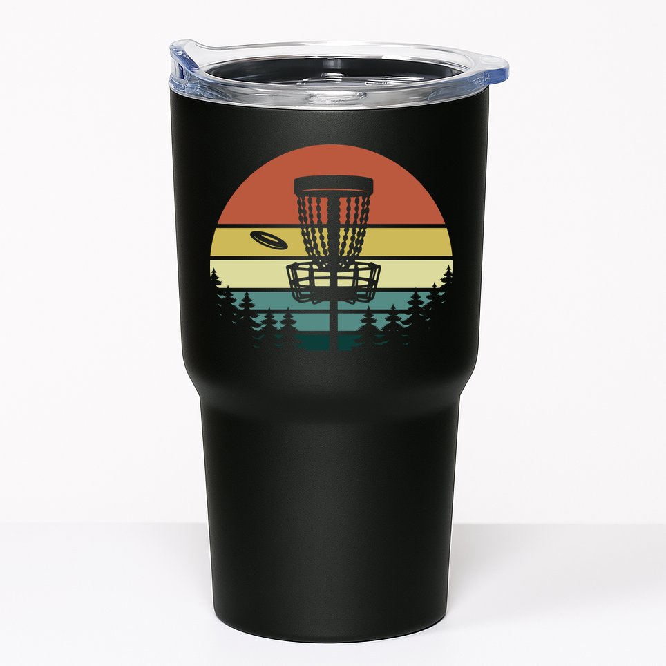 Vintage Disc Golf Frisbee Golf Golfing Basket Tumbler