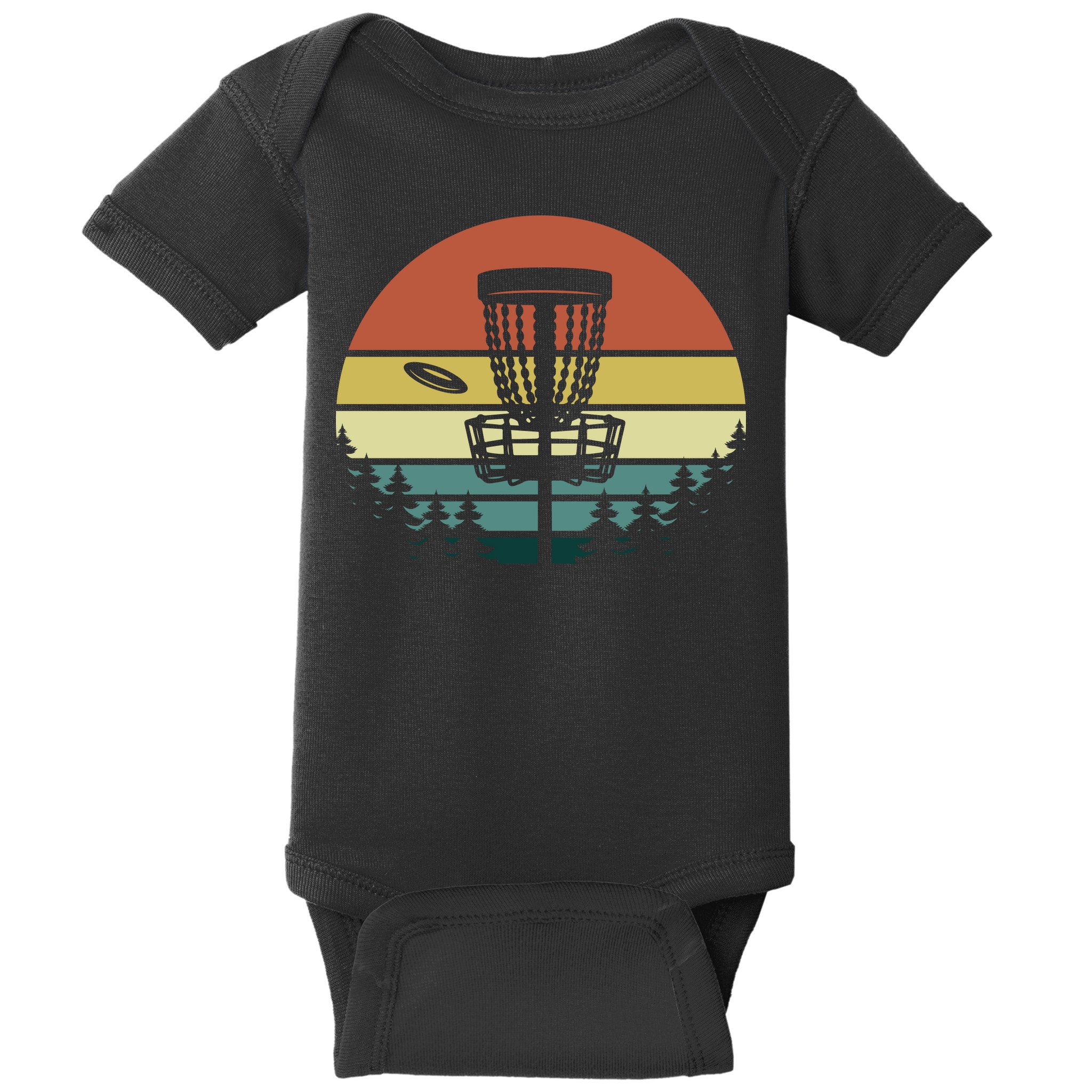 Vintage Disc Golf Frisbee Golf Golfing Basket Baby Bodysuit