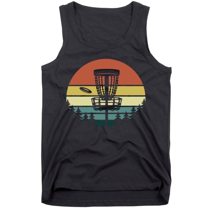 Vintage Disc Golf Frisbee Golf Golfing Basket Tank Top