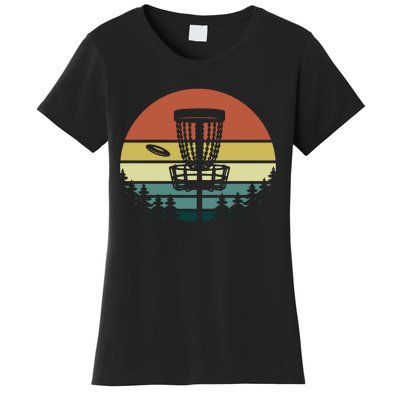 Vintage Disc Golf Frisbee Golf Golfing Basket Women's T-Shirt