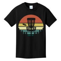 Vintage Disc Golf Frisbee Golf Golfing Basket Kids T-Shirt