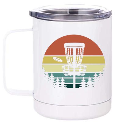 Vintage Disc Golf Frisbee Golf Golfing Basket 12 oz Stainless Steel Tumbler Cup