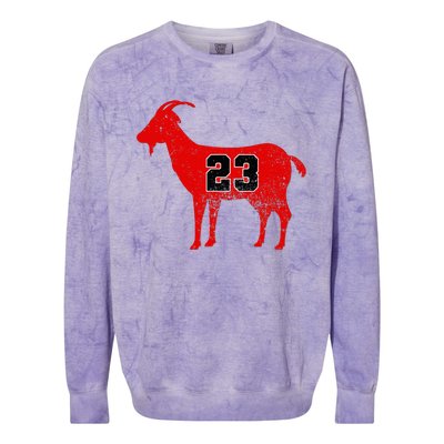 Vintage Distressed GOAT 23 Apparel Short Sleeve Colorblast Crewneck Sweatshirt