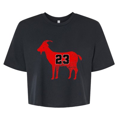 Vintage Distressed GOAT 23 Apparel Short Sleeve Bella+Canvas Jersey Crop Tee