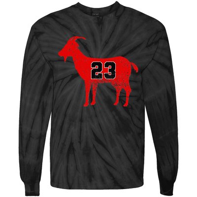 Vintage Distressed GOAT 23 Apparel Short Sleeve Tie-Dye Long Sleeve Shirt