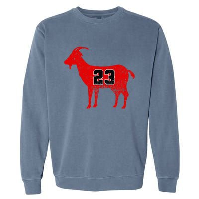 Vintage Distressed GOAT 23 Apparel Short Sleeve Garment-Dyed Sweatshirt