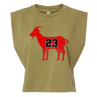 Vintage Distressed GOAT 23 Apparel Short Sleeve Garment-Dyed Women's Muscle Tee