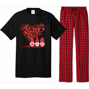 Valentines Day Gnome Love Heart Tree Gnomes Farmer Gardener Gift Pajama Set