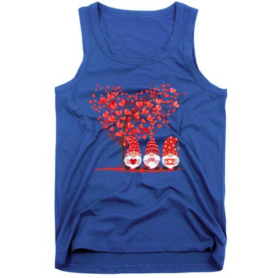 Valentines Day Gnome Love Heart Tree Gnomes Farmer Gardener Gift Tank Top