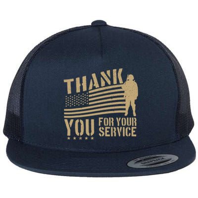 Veterans Day Gift Thank You Veterans Usa Flag Memorial Day Gift Flat Bill Trucker Hat