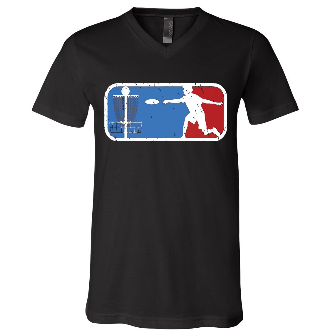 Vintage Disc Golf Graphic Basket Gifts Ultimate Frisbee V-Neck T-Shirt