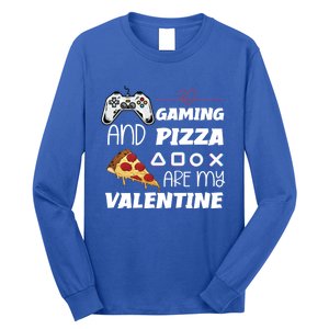 Valentines Day Gamer Funny Pizza Lover Valentine Pizza Funny Gift Long Sleeve Shirt