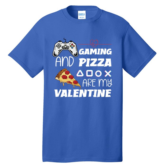 Valentines Day Gamer Funny Pizza Lover Valentine Pizza Funny Gift Tall T-Shirt